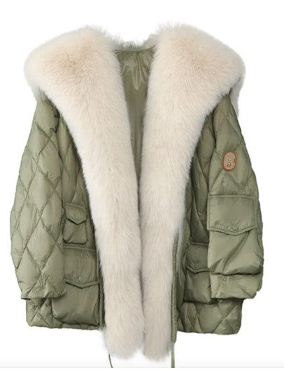 Luxury Jacket Fur Collar