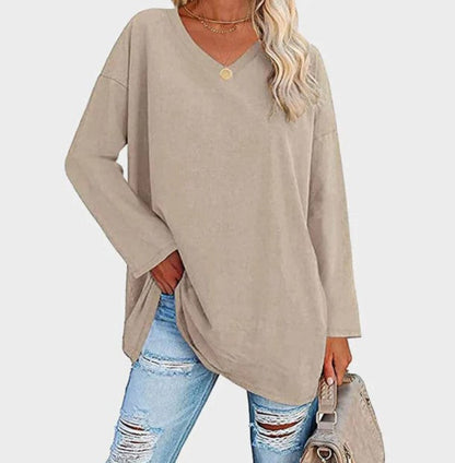 Ela - Pullover Damen Elegant Langarm - IdealeKleiden