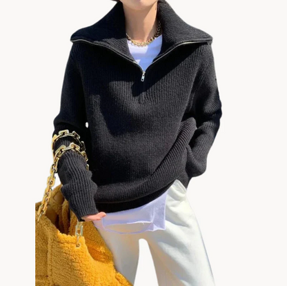 Women's Warm Turtleneck with Zipper