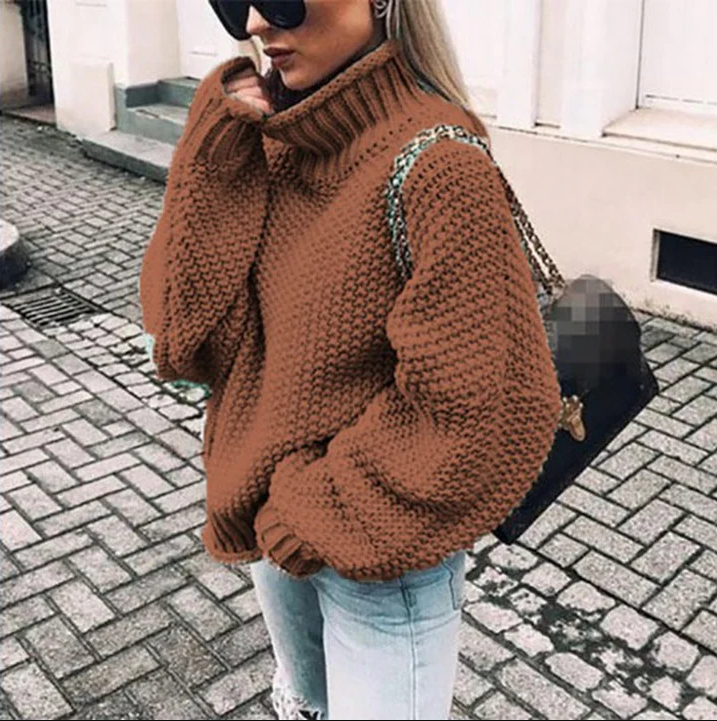 Dicke Wollpullover Damen Oversized - IdealeKleiden