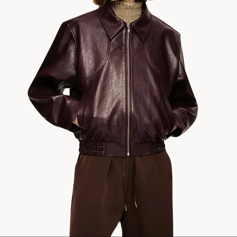 Elegante Damenjacke Burgunder Rot - IdealeKleiden