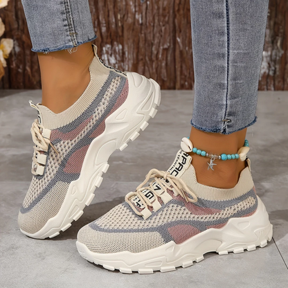 Leichte Damen Sportschuhe Mesh Atmungsaktiv - IdealeKleiden