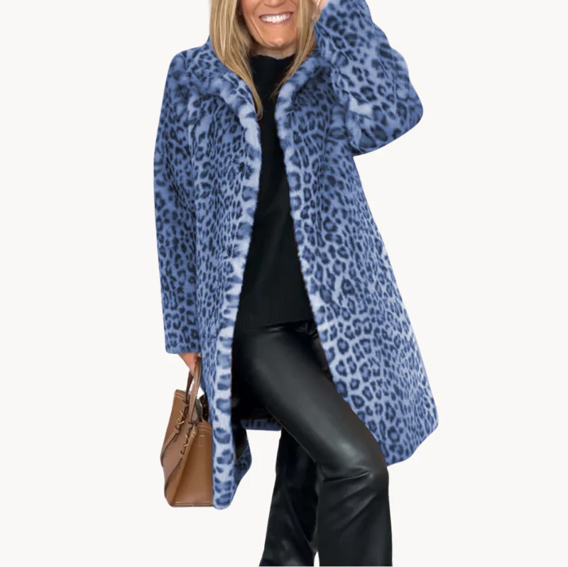 Stylish Women's Winter Jacket Leopard Print