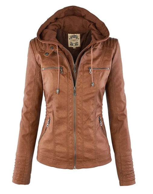 Women's Black Leather Jacket Style