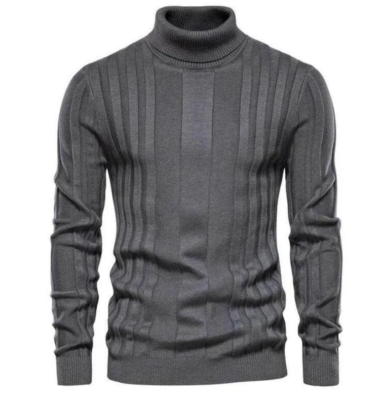 Slim Fit Roll Neck Jumper Modern Design