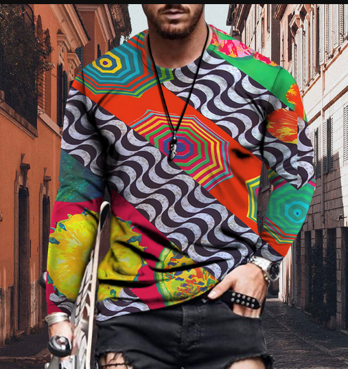 Colorful Hippie Sweater for Men