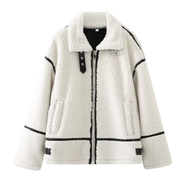 Kurze Teddyjacke Damen Modern Luxus - IdealeKleiden