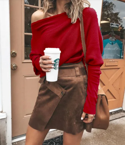 Stylish Off-Shoulder Sweatshirt Jacket for Women