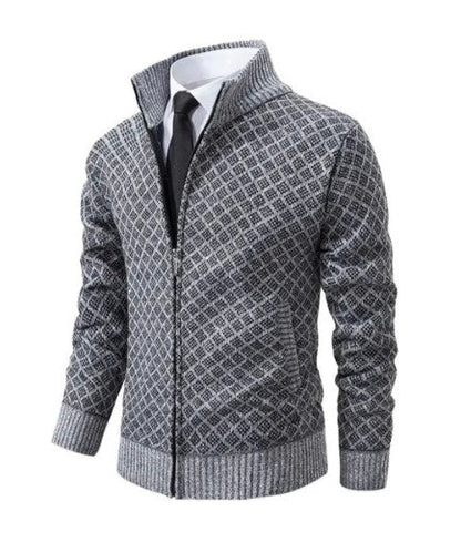 Patterned Cardigan Jacquard Style
