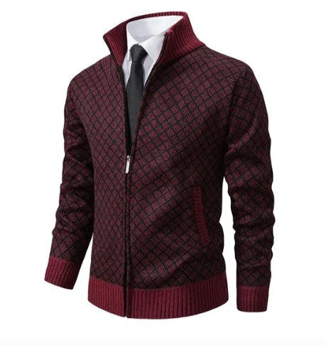 Patterned Cardigan Jacquard Style