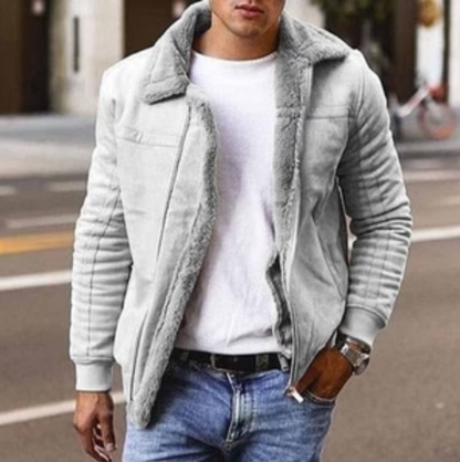 Men's Winter Jacket Faux Fur Lined Quilted Gino