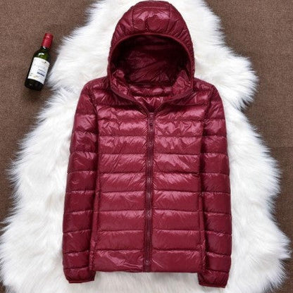 Daunenparka Damen Kapuze Warm