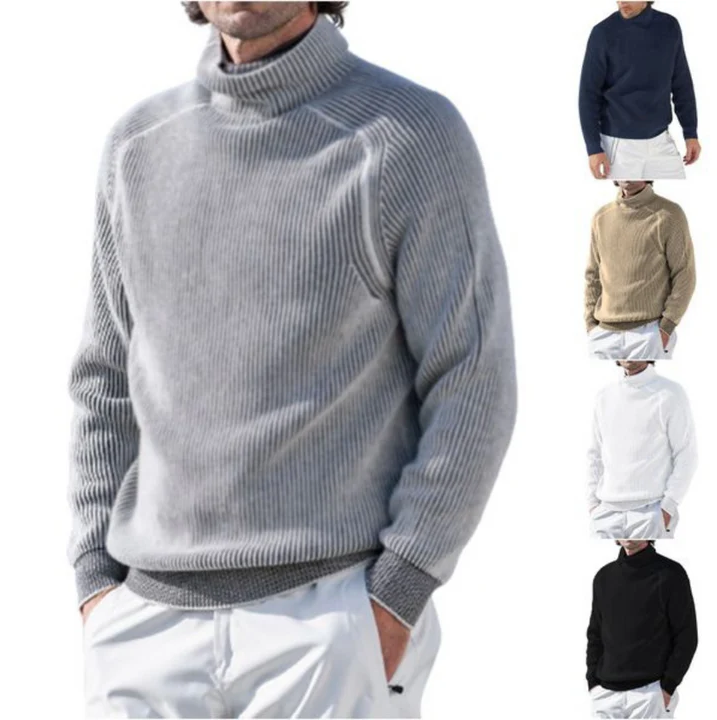 Eleganter Rollkragenpullover Exklusiv Design - IdealeKleiden