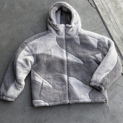 Herren Lammwolljacke Warm Reißverschluss
