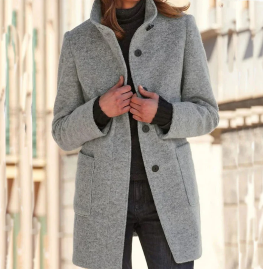 Elegant Button-Down Coat for Women Style