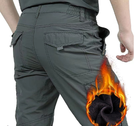 Men's Winter Cargo Pants Black