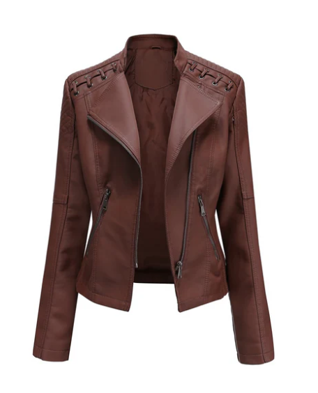 Sani - Elegant Leather Jacket Women's Fashion