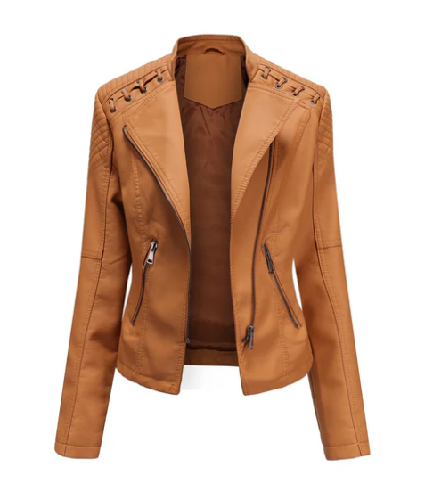 Sani - Elegant Leather Jacket Women's Fashion