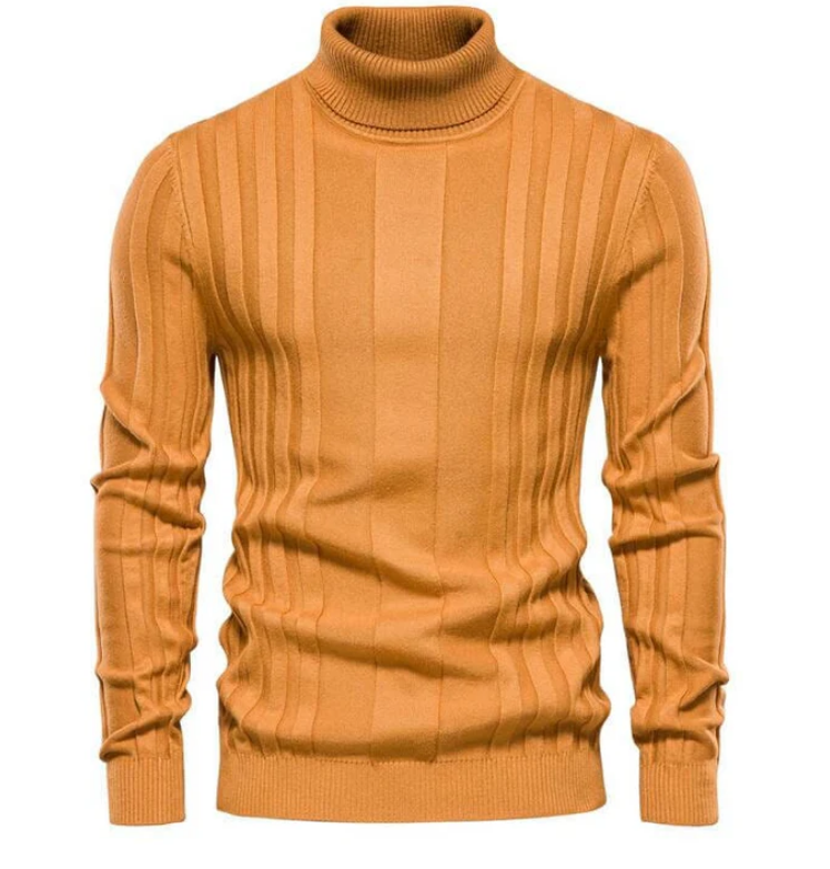 Slim Fit Roll Neck Jumper Modern Design