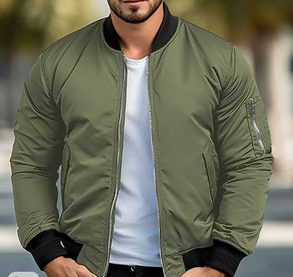 Men's Black Modern Bomber Jacket