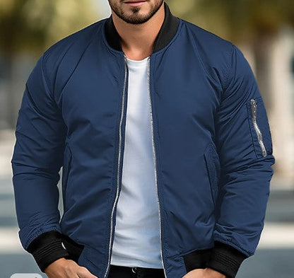 Men's Black Modern Bomber Jacket