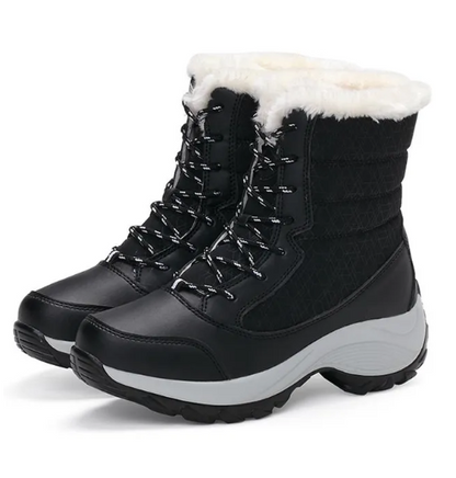 Warm Winter Boots Plus Size Faux Fur Trim