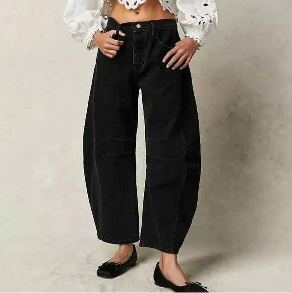 Stylische Frauenhose Weite Bein Damenhose