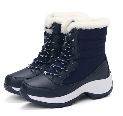 Warm Winter Boots Plus Size Faux Fur Trim