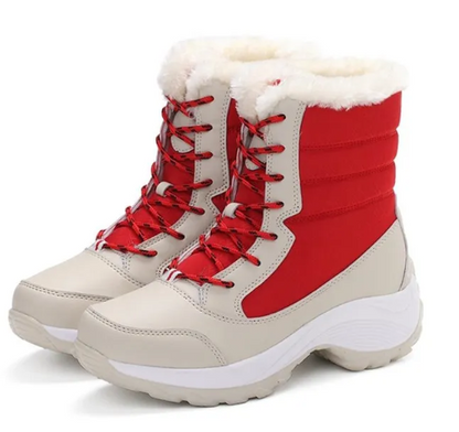 Warm Winter Boots Plus Size Faux Fur Trim