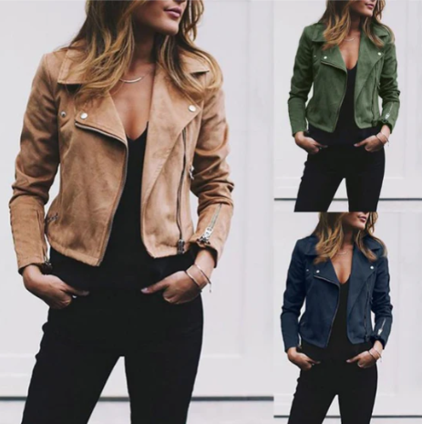 Sophia - Damen Reißverschlussjacke Modern - IdealeKleiden