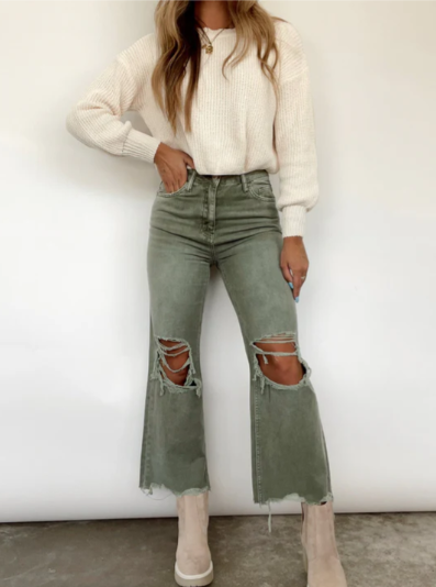 Ripped Jeans Frauen Trendy Style - IdealeKleiden