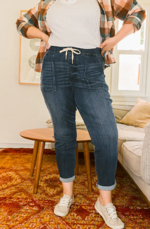 Women's Blue Jogger Pants Casual Style