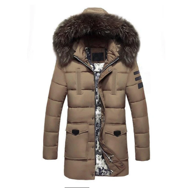 Men's Transition Jacket with Fur Trim, Elegant