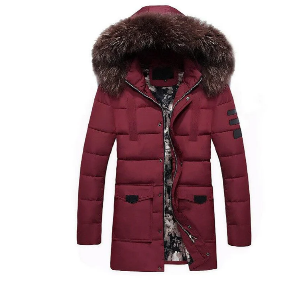 Men's Transition Jacket with Fur Trim, Elegant