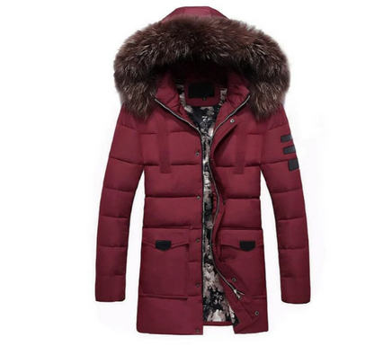 Men's Transition Jacket with Fur Trim, Elegant