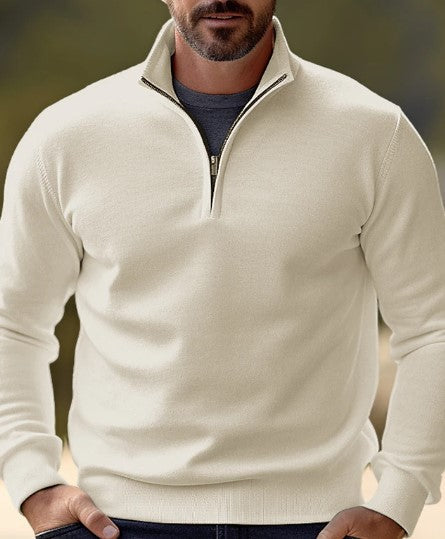 Comfortable Men's Quarter-Zip Pullover Casual