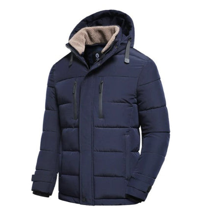Men's Winter Jacket Detachable Hood Modern