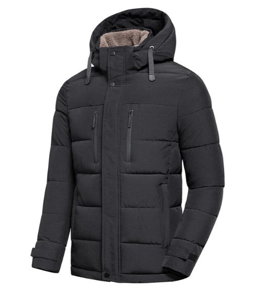 Men's Winter Jacket Detachable Hood Modern