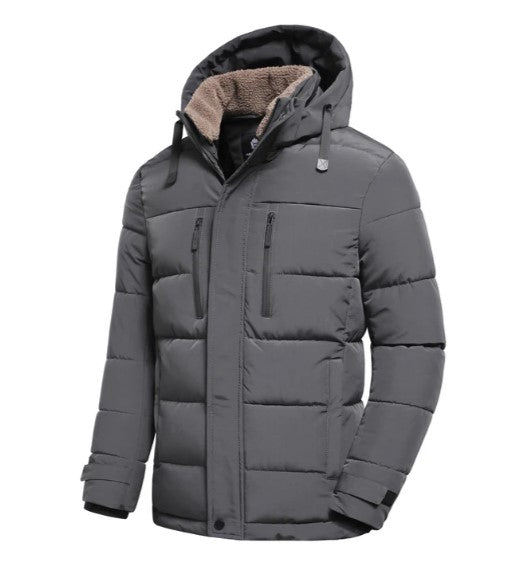 Men's Winter Jacket Detachable Hood Modern