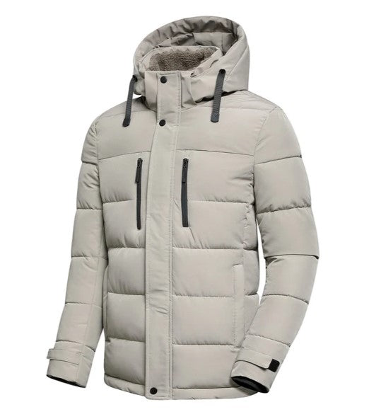 Men's Winter Jacket Detachable Hood Modern