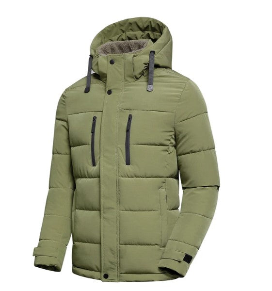 Men's Winter Jacket Detachable Hood Modern