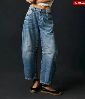 Comfortable Women's Jeans Wide Leg Comfort Fit