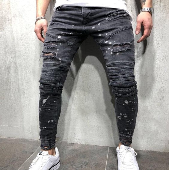 Men's Ripped Trendy Distressed Jeans