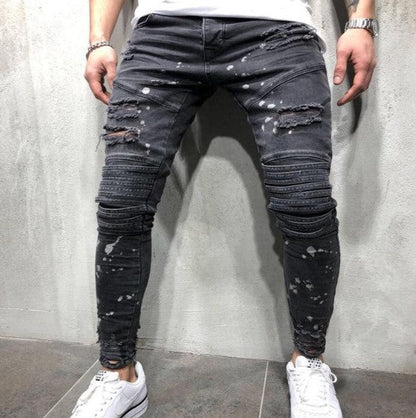 Men's Ripped Trendy Distressed Jeans