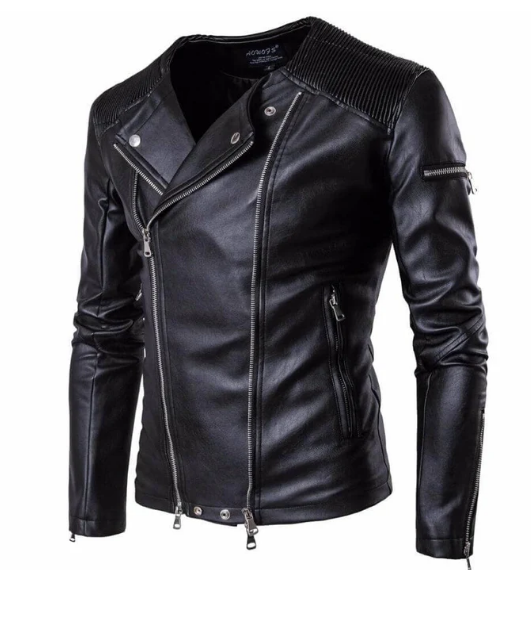 Motorcycle Jacket Leather Look Biker Style