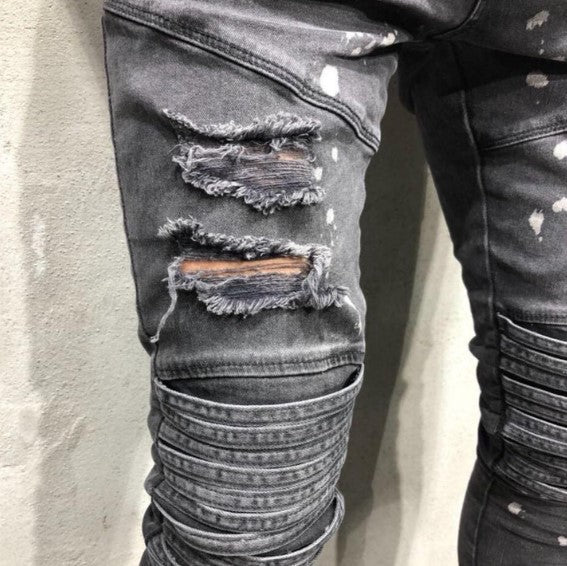 Rissige Herren Jeans Trendy Destroyed Style - IdealeKleiden