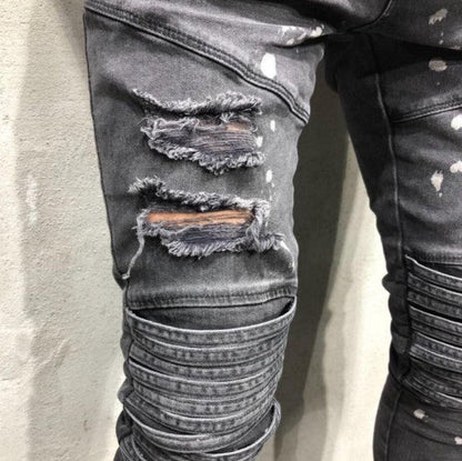 Rissige Herren Jeans Trendy Destroyed Style - IdealeKleiden