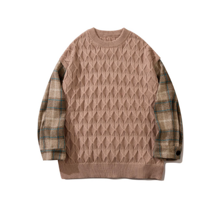 Men's Plaid Retro Style Pullover