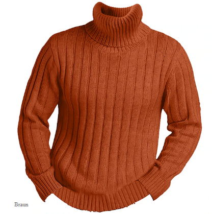 Men's Casual Roll Neck Jumper
