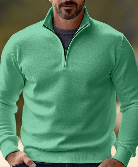 Comfortable Men's Quarter-Zip Pullover Casual